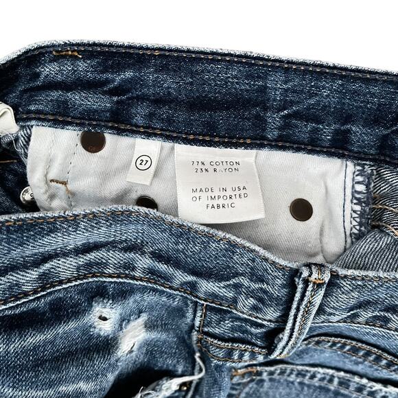 GRLFRND Womens Karolina Told You So Skinny Jeans 27 Button Fly Distressed Denim - Picture 5 of 10